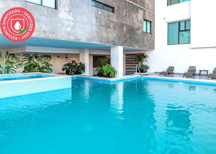 ¡Nuevo! Depto. céntrico con alberca y jacuzzi
